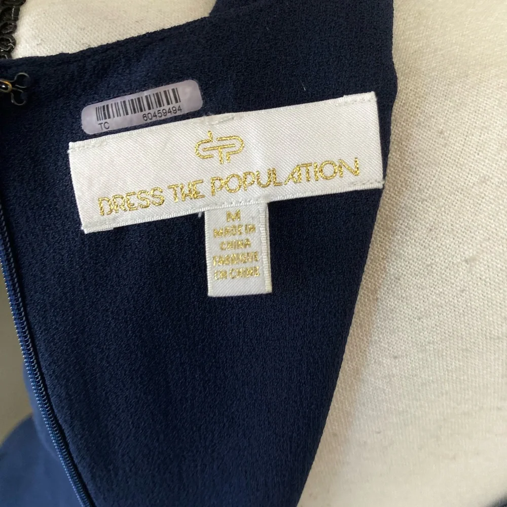 Dress the Population Catalina Sleeveless Fit & Flare Navy Dress Size M - Picture 8 of 10